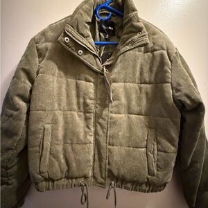 NWT Fashion Nova Khaki Puffer Jacket